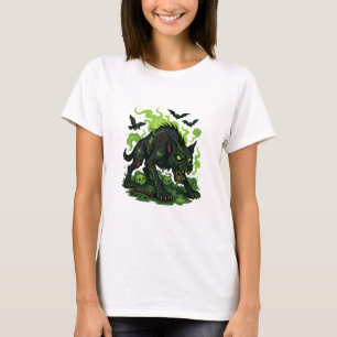 Zombie Hound of the Baskervilles - Cartoon Horror T-Shirt