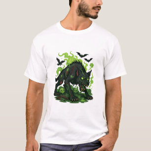 Zombie Hound of the Baskervilles - Cartoon Horror T-Shirt