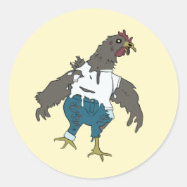 Zombie-Huhn Runder Aufkleber
