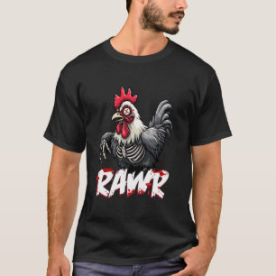 Zombie-Huhn, unheimlicher dystopischer untoter Hah T-Shirt