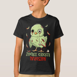 Zombie-Hühner-Invasion süße untote Küken T-Shirt