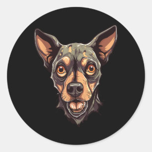 Zombie-Hund-Design Lustiger Halloween 2 Runder Aufkleber