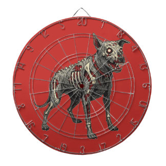 Zombie-Hund untote Horrordarstellung Dartscheibe
