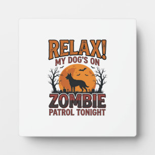Zombie-Hunde-Patrouille Vintage-Halloween-Shirt-De Fotoplatte