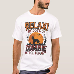Zombie-Hunde-Patrouille Vintage-Halloween-Shirt-De T-Shirt