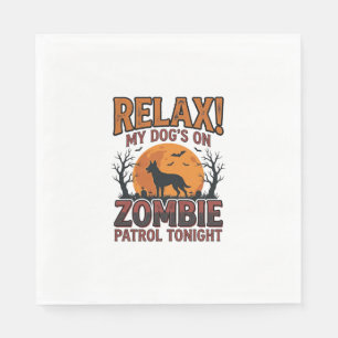 Zombie-Hundepatrouille Vintage-Halloween-Shirt-Des Serviette