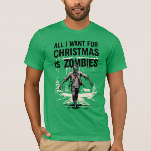 Zombie Hunter Christmas Wish Zombies zu Weihnachte T-Shirt