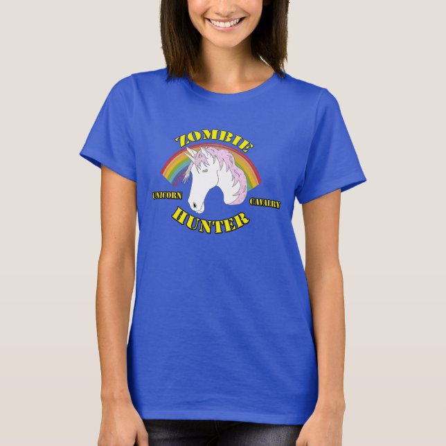 Zombie Hunter: Einhornkavallerie T-Shirt (Vorderseite)