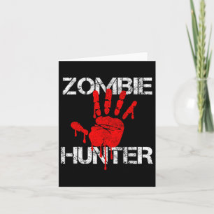 Zombie Hunter Halloween Jagd Blut Hand Outfit Karte