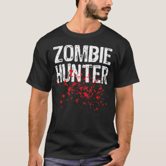 Zombie Hunter Halloween Kostüm Lazy Easy T-Shirt