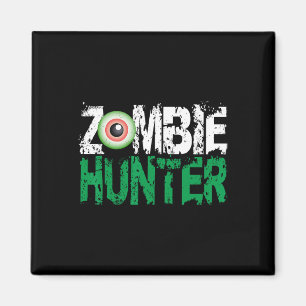 Zombie Hunter Halloween-Shirt Niedlich mit einem A Magnet