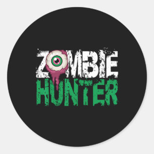 Zombie Hunter Halloween-Shirt Niedlich mit einem A Runder Aufkleber