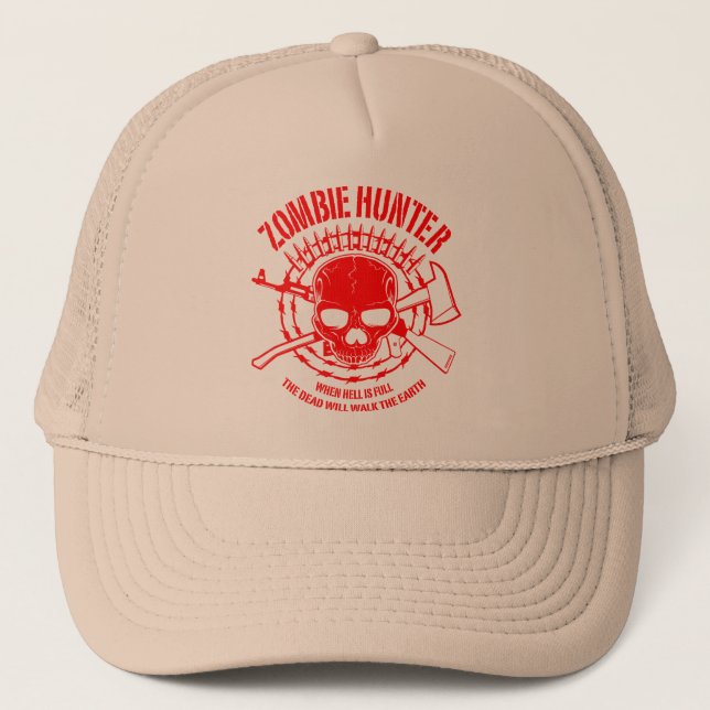 Zombie Hunter Hat Truckerkappe (Vorderseite)