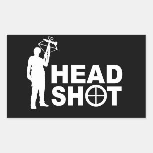 Zombie Hunter mit Crossbow Rechteckiger Aufkleber