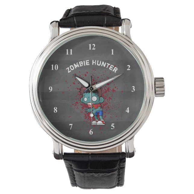 Zombie Hunter mit Spritzer Creepy Cool Armbanduhr (Vorderseite)