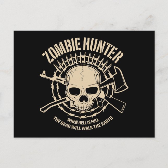 Zombie Hunter Postcard Postkarte (Vorderseite)