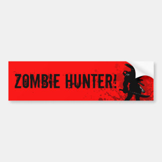 ZOMBIE HUNTER! - Roter Autoaufkleber