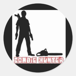 Zombie-Hunter Runder Aufkleber