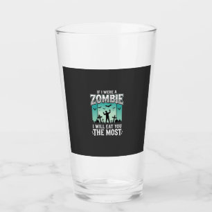 Zombie ich werde dich essen Halloween-Design_1 Glas