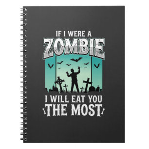 Zombie ich werde dich essen Halloween-Design_1 Notizblock