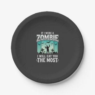 Zombie ich werde dich essen Halloween-Design_1 Pappteller