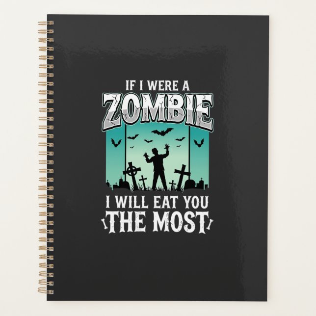 Zombie ich werde dich essen Halloween-Design_1 Planer (Vorderseite)