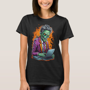 Zombie im Cubicle Halloween T-Shirt