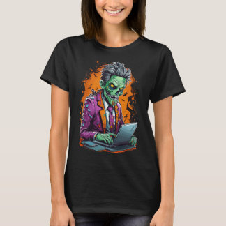 Zombie im Cubicle | Halloween T-Shirt