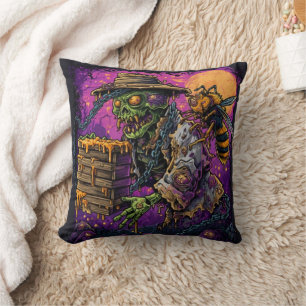 Zombie Imker & Riesenhornisse Dark Fantasy T-Shirt Kissen