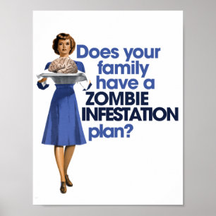 Zombie-Infektionsplan Poster