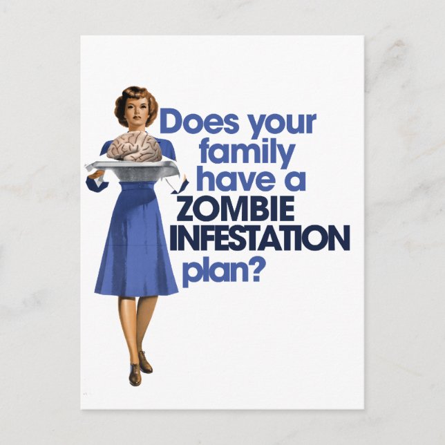 Zombie-Infektionsplan Postkarte (Vorderseite)