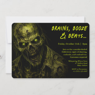 Zombie-Invasion   Halloween-Kostümparty Einladung