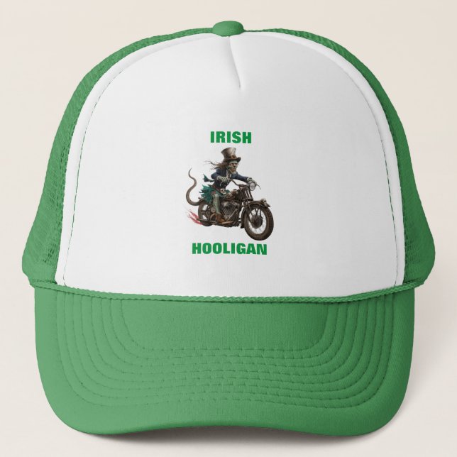 Zombie Irish Hooligan Trucker Hat Truckerkappe (Vorderseite)