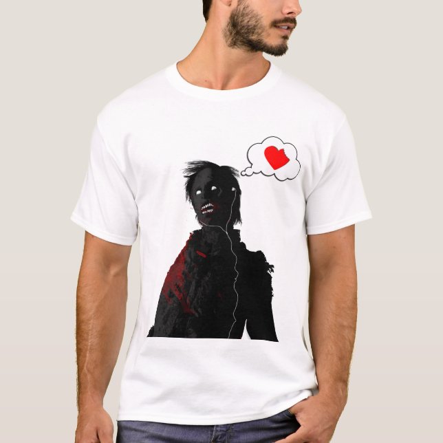 Zombie isst dein Herz raus T-Shirt (Vorderseite)