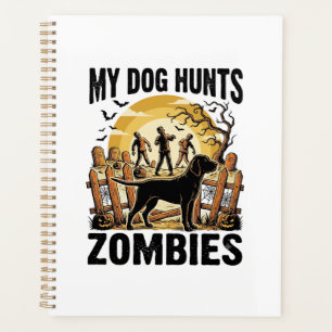 Zombie-Jagdhund Vintage-Halloween-Shirt_1 Planer