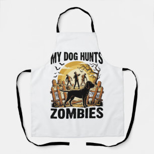 Zombie-Jagdhund Vintage-Halloween-Shirt_1 Schürze