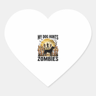 Zombie-Jagdhund-Vintage-Halloween-T-Shirt_1 Herz-Aufkleber