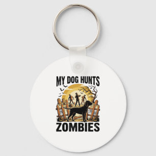 Zombie-Jagdhund-Vintage-Halloween-T-Shirt_1 Schlüsselanhänger