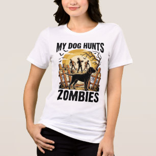 Zombie-Jagdhund-Vintage-Halloween-T-Shirt_1 Tri-Blend Shirt