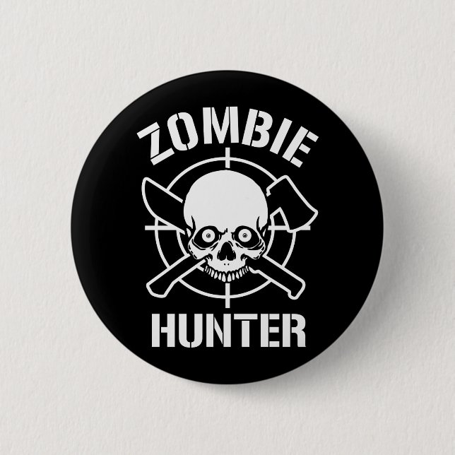 Zombie-Jäger Button (Vorderseite)