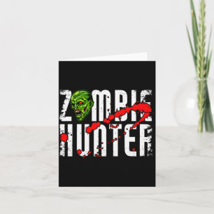 Zombie-Jäger _ Halloween-Bekleidung Lustiges Hallo Karte