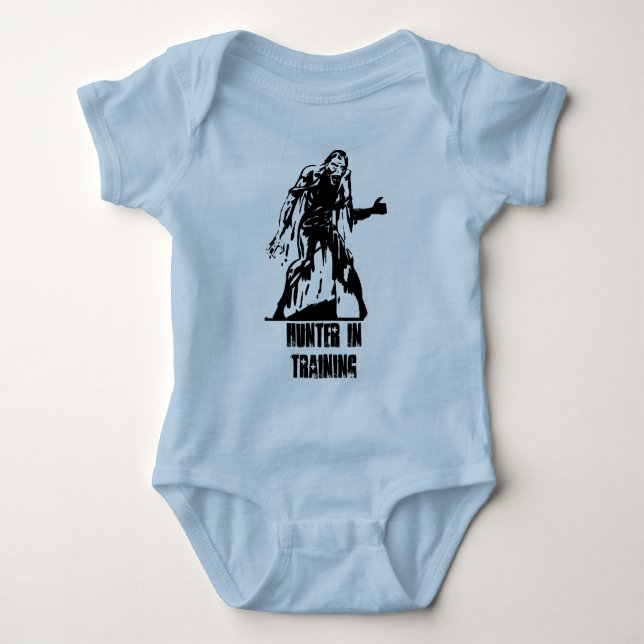 Zombie-Jäger im Trainings-Baby-Shirt Baby Strampler (Vorderseite)