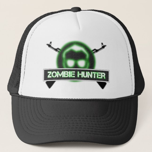 Zombie-Jäger-Logo-Hut Truckerkappe (Vorderseite)