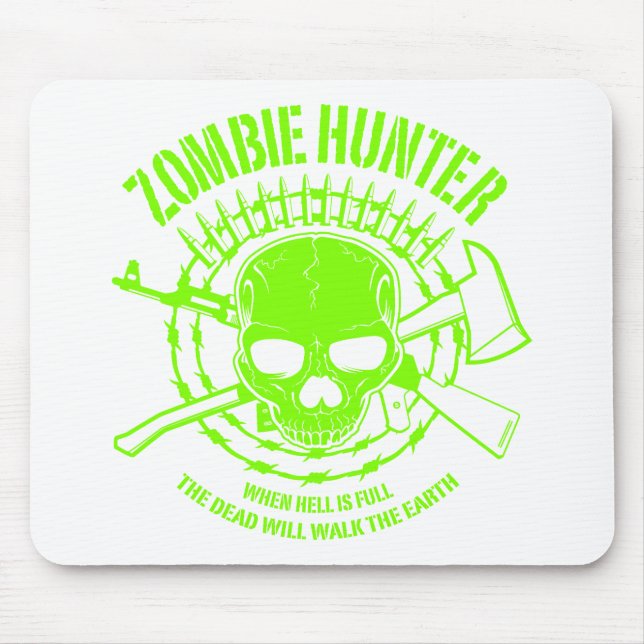 Zombie-Jäger Mousepad (Vorne)
