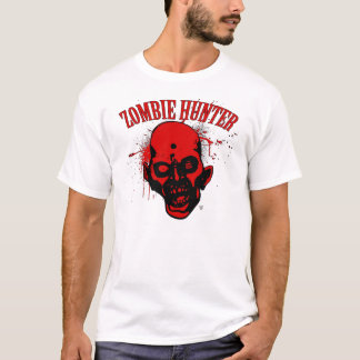 Zombie-Jäger Rot&Schwarz Headshot T-Shirt