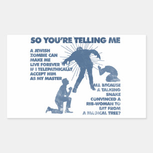 Zombie Jesus Rechteckiger Aufkleber