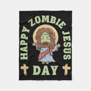 Zombie-Jesus-Tag Fleecedecke