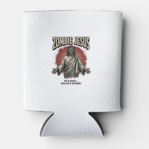 Zombie Jesus Vintage Gravur Lustiges Shirt Design_ Dosenkühler