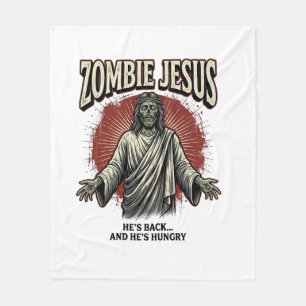 Zombie-Jesus-Vintage-Stichzeichnung Lustiges-Shirt Fleecedecke