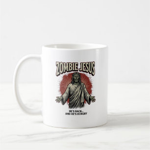 Zombie-Jesus-Vintage-Stichzeichnung Lustiges-Shirt Kaffeetasse